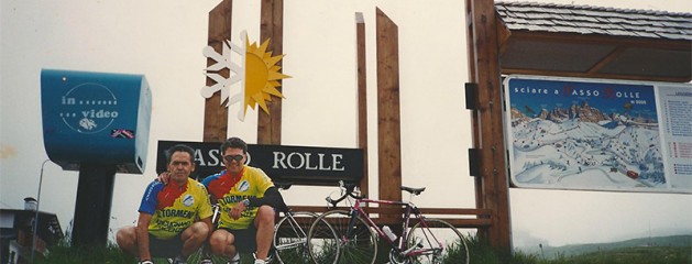 1996 circa – Lino Farisato e Piero Serblin, al Passo Rolles e Passo Valles