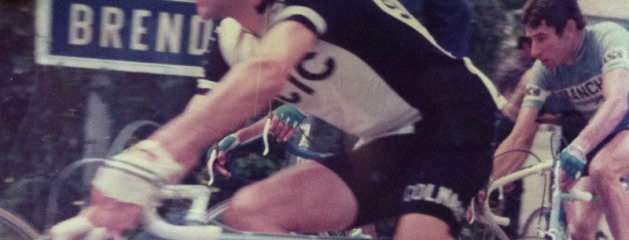 Passaggio sui Colli Berici (Giro del Veneto) Lino Farisato con Gimondi a ruota