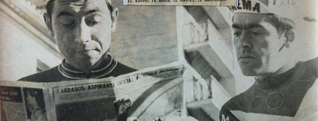 Eddy Merckx (sx) e Lino Farisato