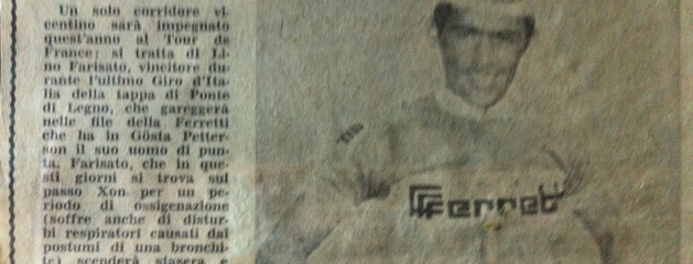 Lino Farisato unico vicentino al Tour de France