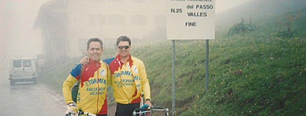 1996 circa – Lino Farisato e Piero Serblin, al Passo Rolles e Passo Valles